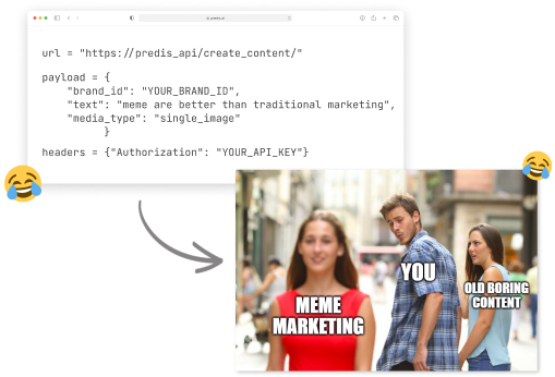 AI to make meme with API
