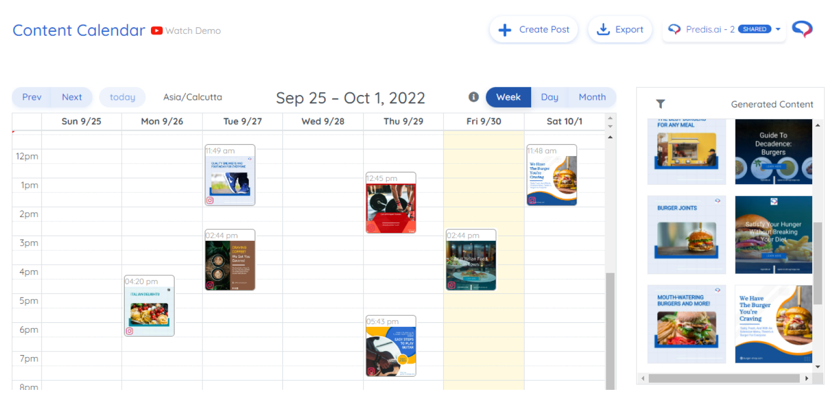 social media content scheduler