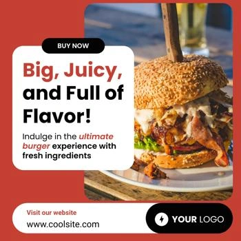 burger square template