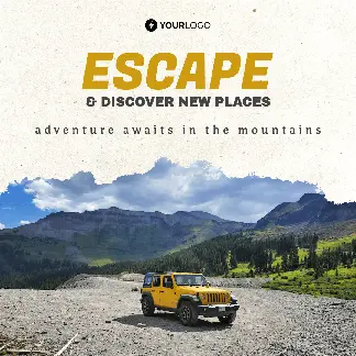 adventure travel square template