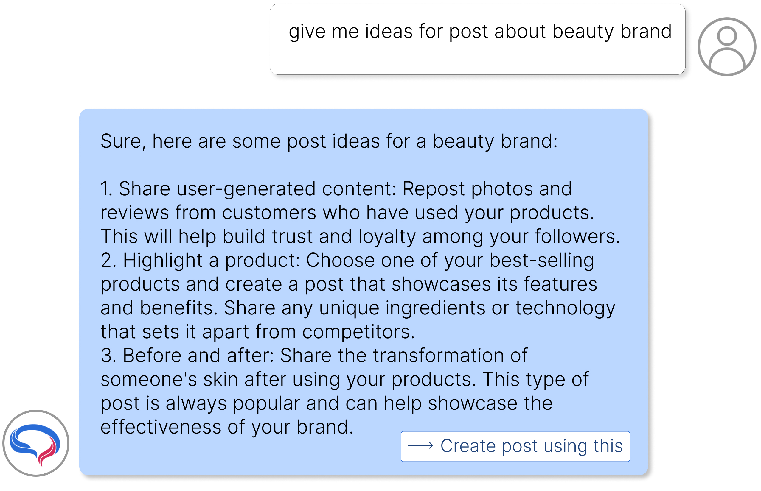 make motivational posts with AI
